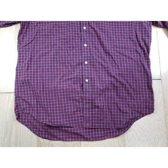 Men's Ralph Lauren Blake Red Plaid Button Down Shirt Large Long Sleeve Cotton - Picture 2 of 8